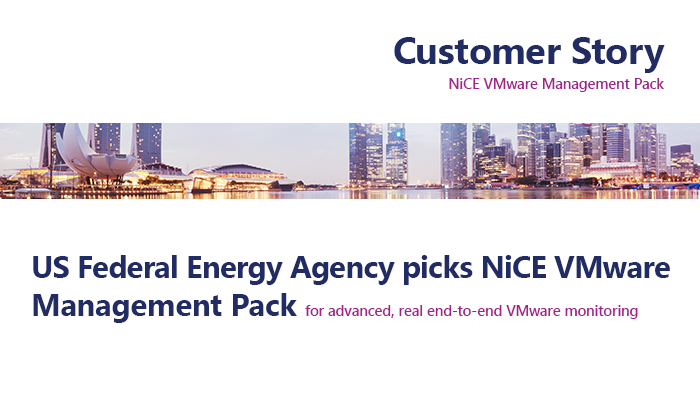 US Federal Energy Agency picks NiCE VMware Management Pack